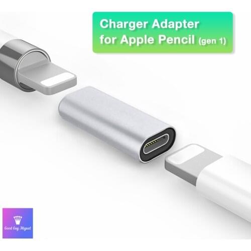 For Apple Pencil 1 Charger Adapter Mini Connector Charging Cable Cord for Apple iPad Pro Pencil 1st Generation Metal Shell