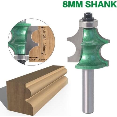 2PCS 8MM Shank Drawing Line Router Bit for Wood With Bearing Woodworking Tools