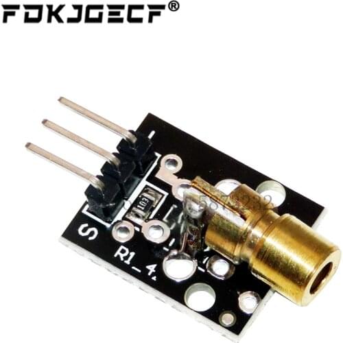 KY-008 3pin 650nm Red Laser Transmitter Dot Diode Copper Head Module for arduino DIY Kit