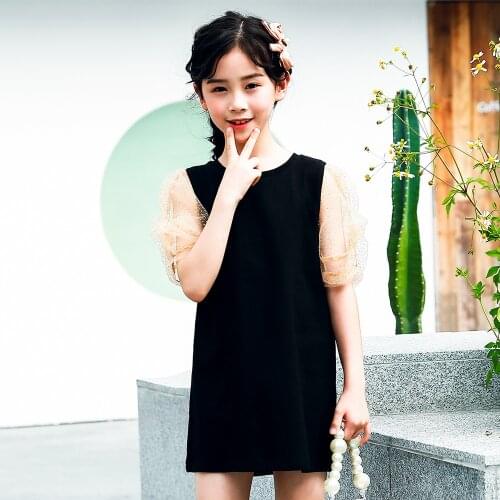 Summer Girl T-Shirt New Bubble Sleeve Girl Princess Dress Toddler Girl Fall Clothes 2021 Kids Clothes