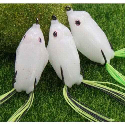 Night Fishing Lure Frogs 8g 13g Glow Luminous Lures Bait Blood Groove Double Hook Blackfish Killer Kit 1 Piece Sale