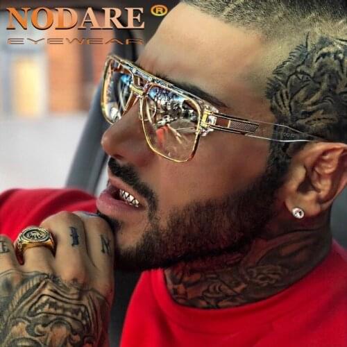 NODARE Grandmaster Four Style Retro Sunglasses Men Square Metal Frame Male Sun Glasses Driving Fishing Eyewear zonnebril heren