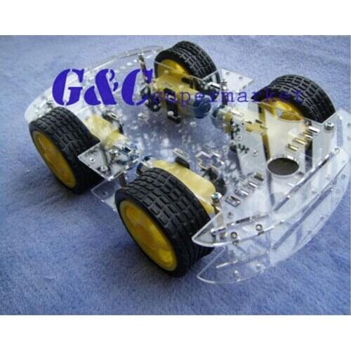 NEW 4WD Robot Smart Car Chassis Kits car with Speed Encoder diy electronics