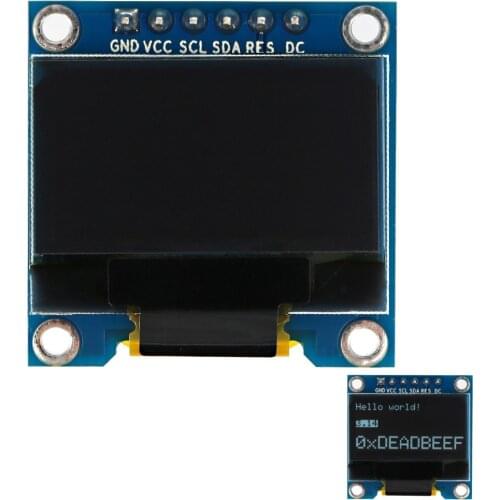 0.96 inch 128 x 64 OLED White Screen Display Module Board with I2C / 4SPI / 3SPI for Arduino