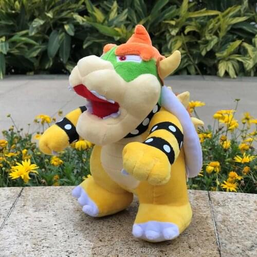 Anime Game Super Bros Boss Bowser Koopa 10" Plush Toy Stuffed Animal Doll With Tag
