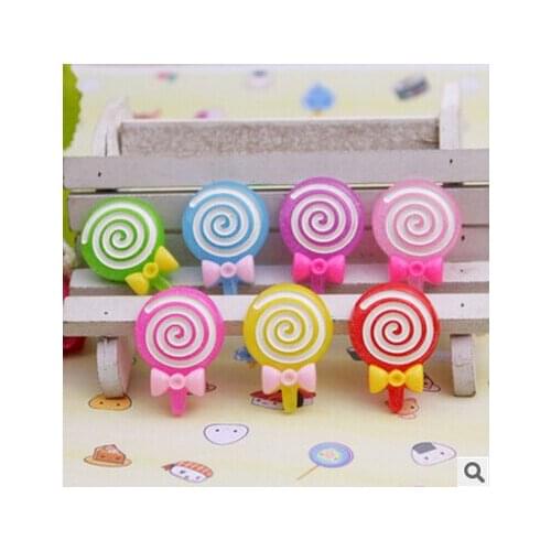 500 pieces Simulation of cream rubber parts resin strawberry watermelon fruit lollipop series DIY C cream accessories confluence