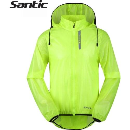 Santic Cycling Jacket Men Long Sleeve Anti-UV Waterproof Road Mountain Bike Jacket Windproof Jersey Bicycle Wind Coat Clothing