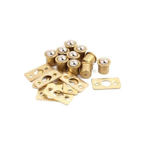 Door Cabinet Closet 9.5mm Dia Copper Ball Catch Latch Catcher 10 Sets
