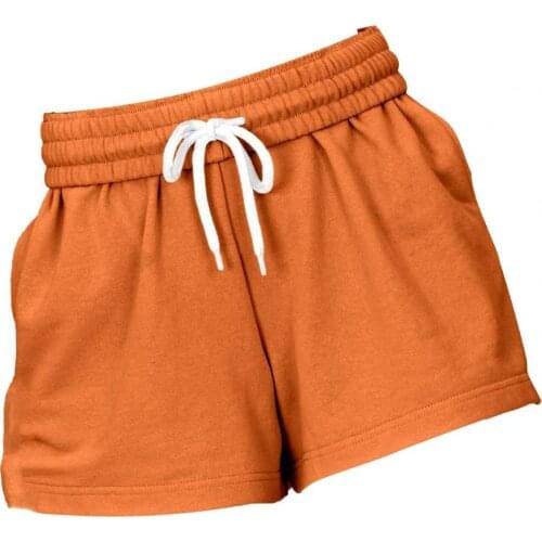 Summer Women Short Pants Drawstring Solid Color High Waist Loose Shorts for Sports Casaul Clothes Solid Cotton Casual Shorts