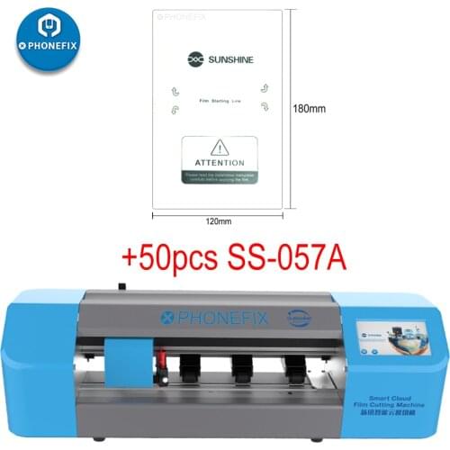 SUNSHINE SS-890C Auto Cutting Machine SS-057 SS-057A Flexible Hydrogel Film for Phone Tablet Front Glass Back Cover Protect Film