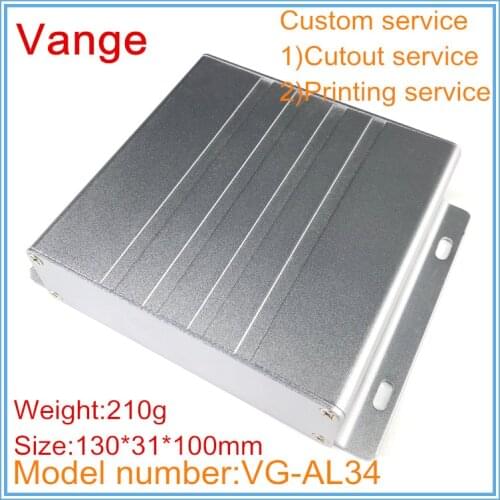 1pcs/lot wall-mounted project cases 130*31*100mm 6063-T5 aluminum electronics junction boxes for launcher device