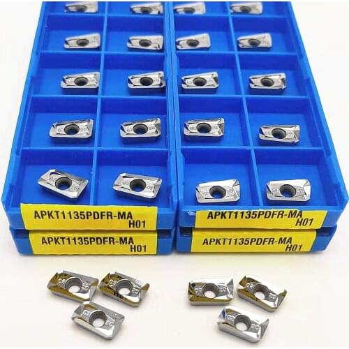 10pcs APKT1135PDFR MA PDER AK H01 Milling Cutter Aluminum Alloy CNC Grooving APKT 1135 CNC Lathe Tool Aluminum Processing