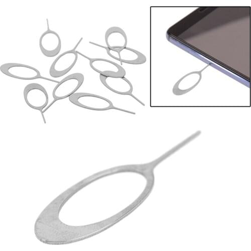 10pcs Sim Card Tray Removal Eject Pin Key Tool Stainless Steel Needle for iPhone for Samsung for Huawei