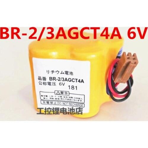 20PCS SALE NEW BR-2/3AGCT4A 6v battery PLC BR-2/3AGCT4A lithium-ion batteries with Brown belt hook plug free shipping