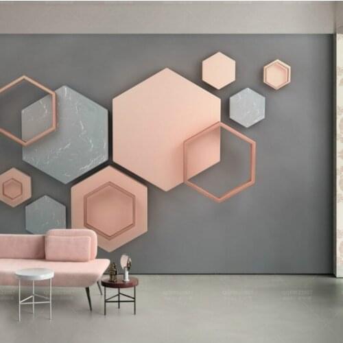 Dropshipping Colomac Geometric Wallpaper 3d Minimalist Geometric Pattern Grey Wallpaper Wall Mural 3d Papel Pintado De Pared