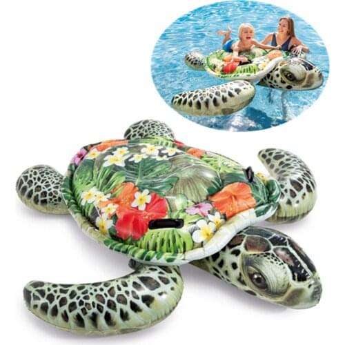 61*67in Inflatable Sea Turtle Water Float Comfortable Pool Toys Inflatable Floating Bed Swimming Pool Floating Floating Mattress