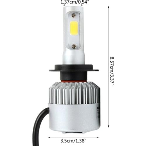 9~30V H7 COB LED Headlight Conversion 80W Car Waterproof White Light Bulbs