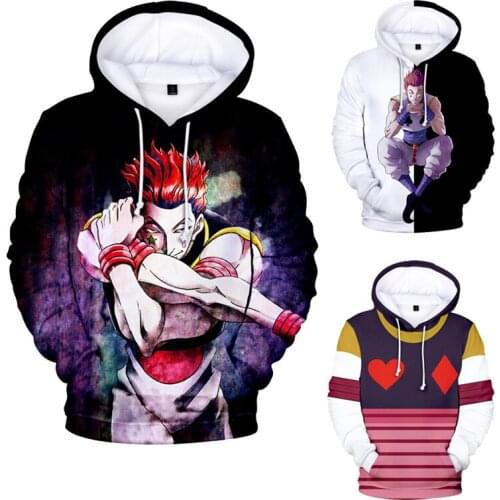 Anime Hunter x Hunter Hisoka Cosplay Hoodies Sweatshirt Mens Autumn Streetwear Hoodie Killua Pullovers Coat Jackets for Boys