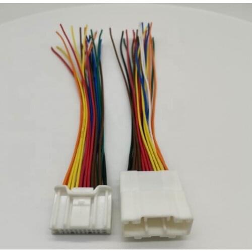 Free shipping 1/2 pcs 20 pin male female wire to wire cable harness connector 6098-5622 6098-5613 with 20AWG 15cm wire