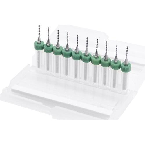 Freeshipping 10pcs/Set 1.0mm High Quality Hard Alloy PCB Print Circuit Board Carbide Micro Drill Bits Tool 1.0mm for SMT CNC