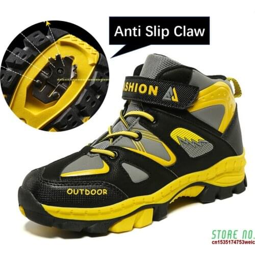Children Outdoor Sports Hiking Boots Teenagers Mountain Climbing Trekking Shoes Boy Winter Ankle Boots Kids Classic Sneakers