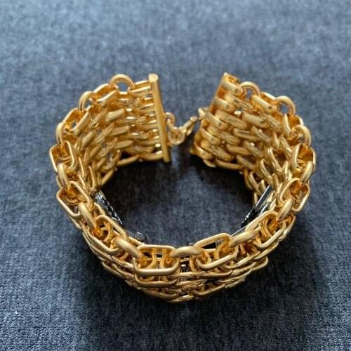 Brand Vintage Color Fashion Jewelry Copper Chain Black Name Crystal Hot Praty Thick Metal Cuff Bracelet Choker Fine C