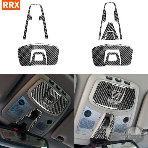 For Volvo XC90 2003-2014 Black Color Carbon Fiber Sticker Reading Light Button Frame Panle Decorative Interiors Car Accessories