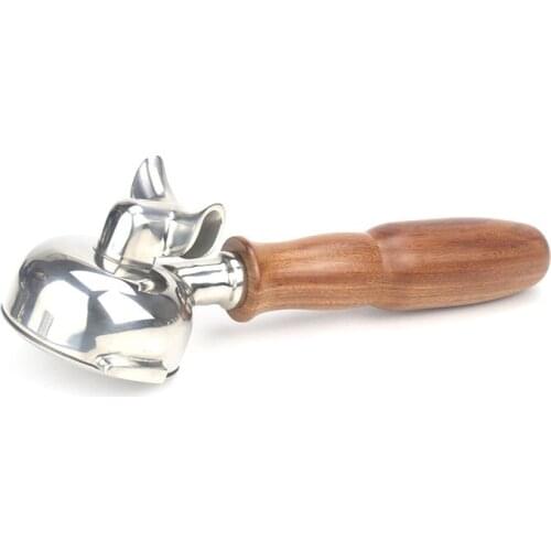 58MM Coffee Machine Bottomless Filter Holder Portafilter for Rocket Expobar E61 Double Mouth Stainless Steel Universal