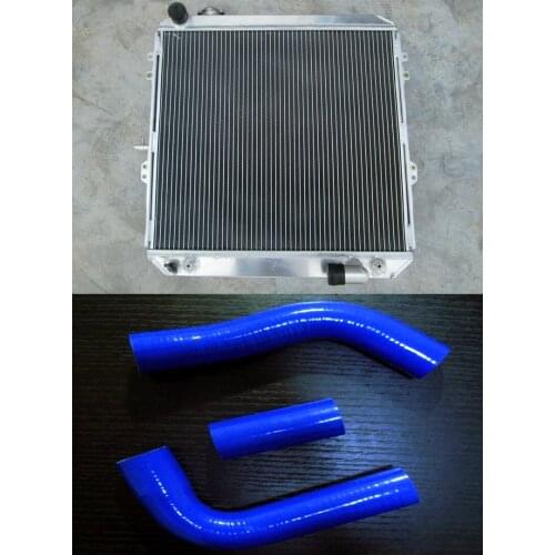 HOT SELLING For Toyota HILUX LN106 LN111 diesel 1988-1997 AT/MT Aluminum Radiator + silicone hose