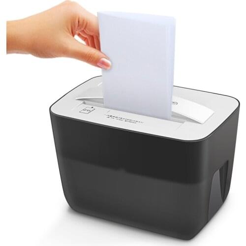 4.5L Electric Silent Home Office Card Shredder Small Portable Document Paper Photo Shredder 5-Level Confidentiality 3*10mm