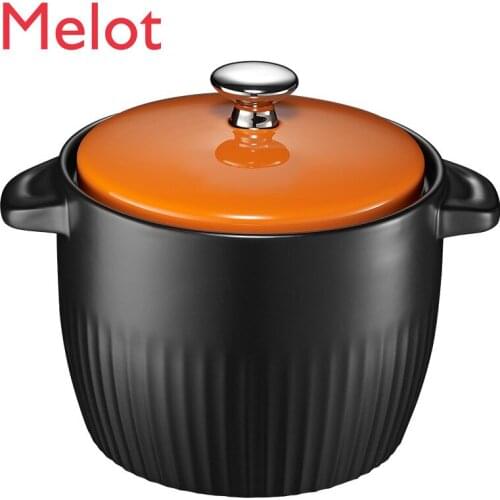 Zhentao Ceramic Pot Soup Pot 4.5L Casserole Soup Pot Thickened Household Soup Pot