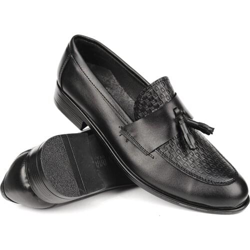 Gvn 019 Straw Pattern Tassels Men Classic Shoes