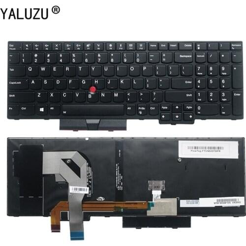 New US English Backlit Keyboard for Lenovo Thinkpad T570 P51S T580 P52S Backlight Teclado 01ER582 01ER541 SN20M07934