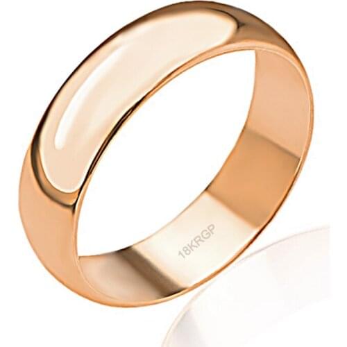 Rings for Women Rose Gold Color Jewelry Children Men Engagement Couple Ring Gift Italina Brand Full Size Anel Masculino Simple