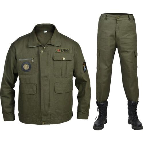 Spring Autumn mens wear-resistant Work Clothing Sets Outdoor Workwear Military Jackets+Pants Male Working Factory Uniforms