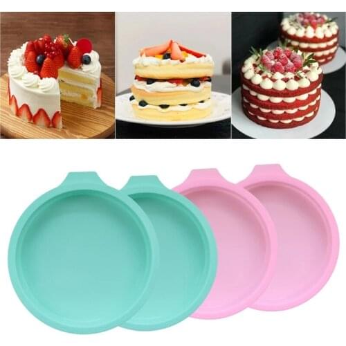 Round Cake Pans Silicone Baking Molds Non-Stick Quick Release Bakeware Pan For Kitchen SCIE999