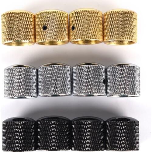 Electric guitar metal volume string button bass volume string button with hole iron knob switch cap