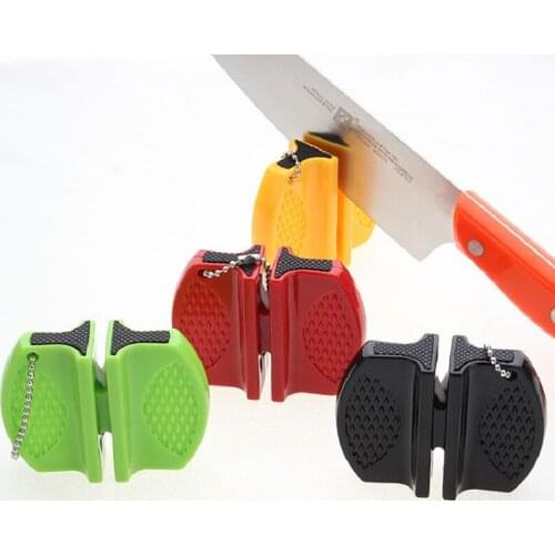Outdoor Mini Ceramic Rod Tungsten Steel Two-stage Quick Sharpener Portable Butterfly Kitchen Sharpener