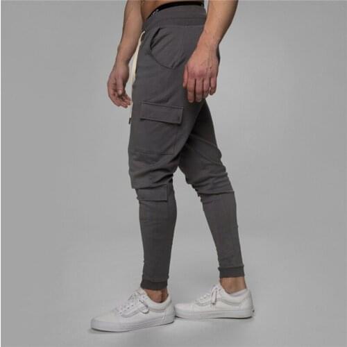 Man Gyms Workout Fitness Brand Trousers Male Casual Skinny Track Pants Multiple pock Pants Mens best-selling Jogger Sweatpants