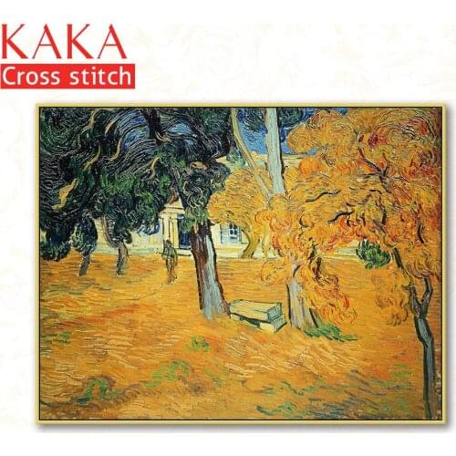 Cross stitch kits,Embroidery needlework sets with printed pattern,11CT-canvas for Home Decor Painting,Landscape Full NCKS074