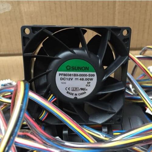Genuine for SUNON PF80381BX-0000-S99 DC 12V 4A 8038 80*80*38MM 48W 4-Lines Violent Booster Cooling Fan