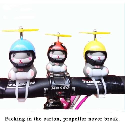 Novelty Bicycle Lights Bell Cute Yellow Duck Hamster with Hat Handlebar Horn Lamp for Motorcycle Motor Helmet Riding Cycling Car