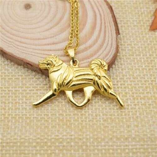 LPHZQH Cartoon Boho Chi Necklace Cute Akita Necklace Choker Pendant Women Necklace Collares Jewelry Christmas Gift Accessory
