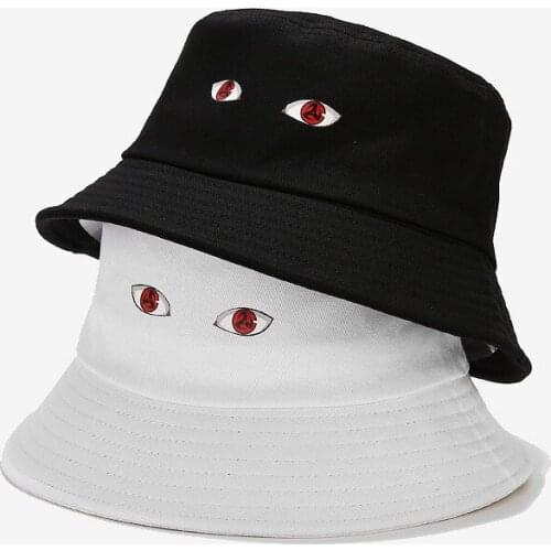 Bucket Hat Women Summer Sun Beach Spring Men Wide Brim Sun Protection Hiphop Eyes Pattern Accessory For Teenagers