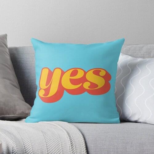 Affirmative Throw Pillow Cushion Cover Polyester throw pillows case on sofa home living room car seat decor 45x45cm