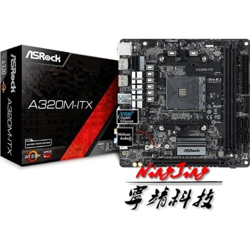 ASROCK A320M ITX A320M Mini-ITX AMD A320 DDR4 3200MHz,SATA 6Gbps,32G,Can support R3 R5 R7 R9 Desktop AMD CPU Socket AM4