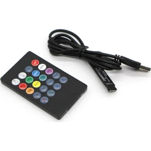 5V RGB Controller LED Strip 20Key Music Controller Micro USB 5 V LED Controller 2835 5050 lighting Strip Wireless Remote Control