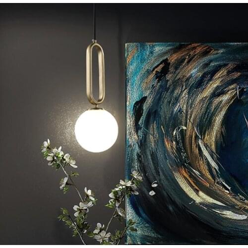 Nordic Pendant Light Fixture Glass Ball Chandelier Hanging Lamp Kitchen Light Fixture Dining Hanglamp Living Room Luminaire