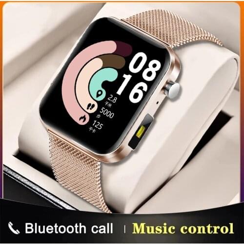 New Smart Watch Mens 1.69 inch Screen Fitness Tracker Healthy Body Temperature Clock Womens Smartwatch For Hauwei XiaoMi Phone