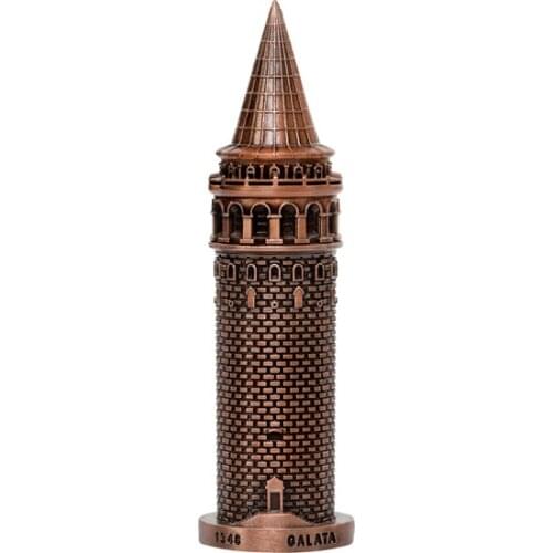 Modern Galata Tower Metal Mini trinket Bronze (7cm) trinket baratija حلية орнаментальный